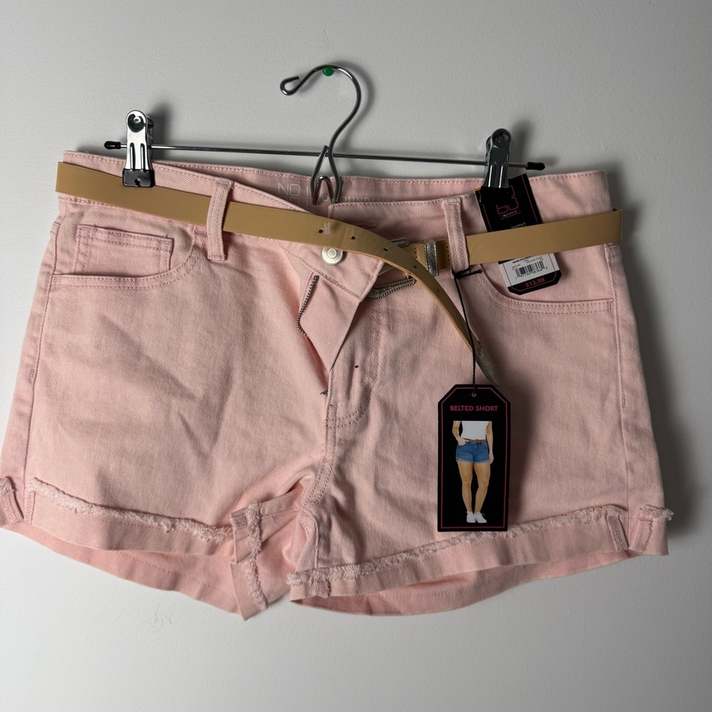 No Boundaries Pink Jean Shorts Casual Style